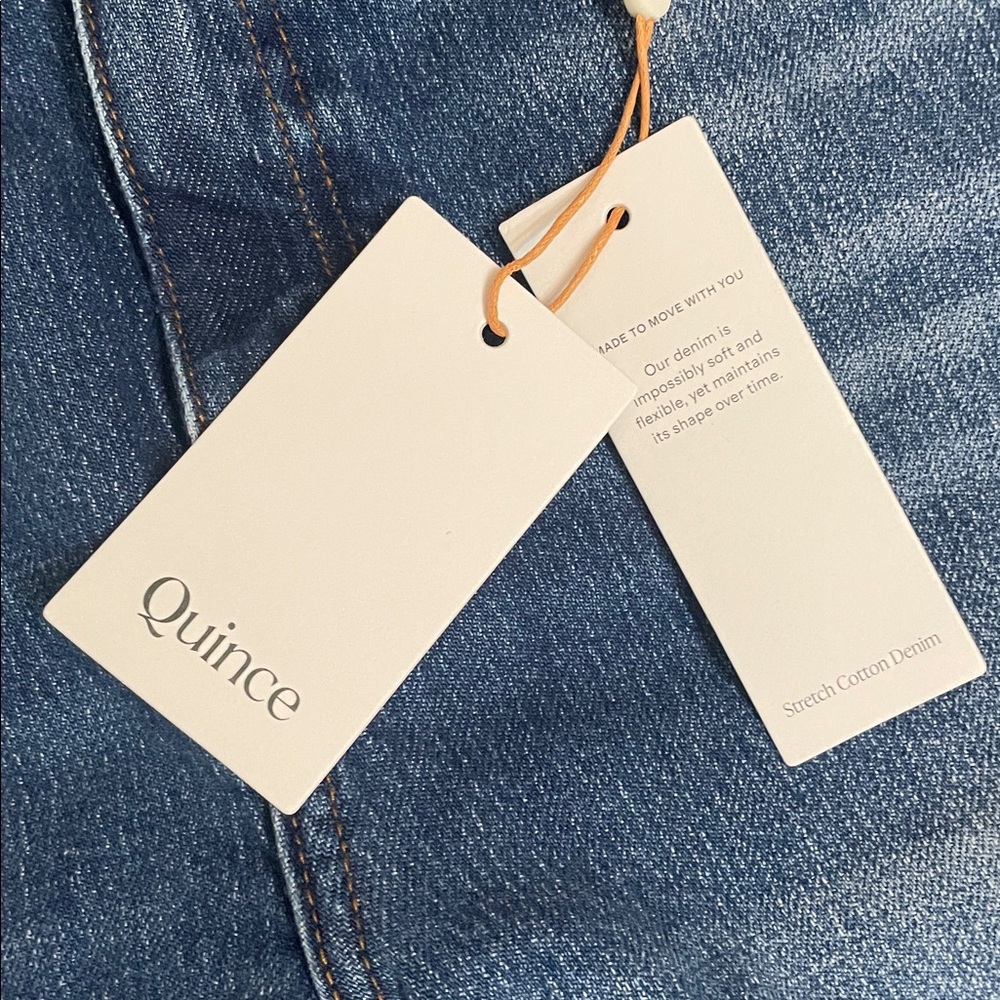Quince Bella Stretch Relaxed Straight Jeans Atlantic Blue - Picture 8 of 11